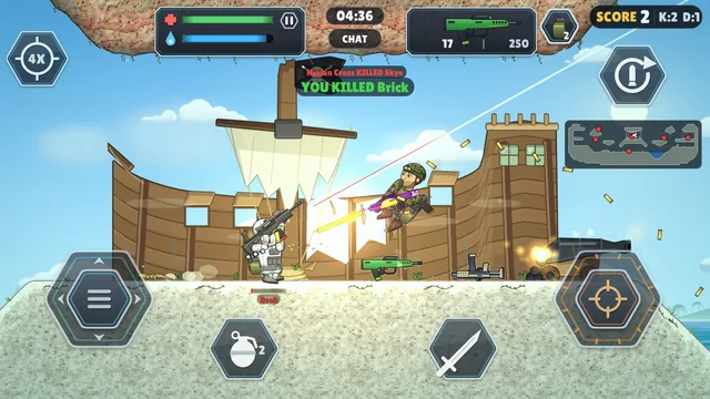 Gameplay on Coral Cove with a palm tree island and the sea